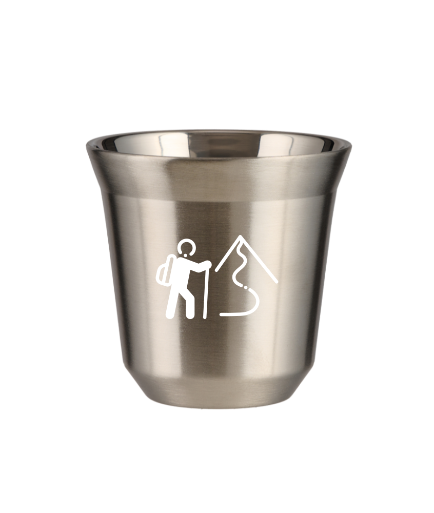 Kubek 150 ml SREBRNY "Wspinaczka 2 (biały)"