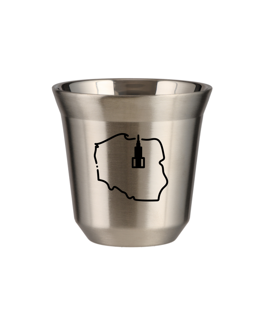 Kubek srebrny 150 ml, POLSKA kubek termiczny na kawe | 70,00 zł Kubek srebrny 150 ml, POLSKA kubek termiczny na kawe | 70,00 zł