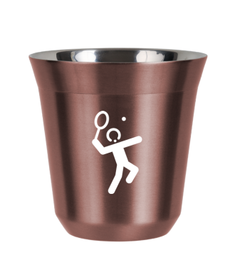 R?owy kubek zloto 150 ml, TENIS 2 (bialy)