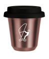 R?owy kubek zloto 150 ml, SPORTY WODNE (bialy) z pokrywka czarna kubek termiczny na kawe | 70,00 zł
