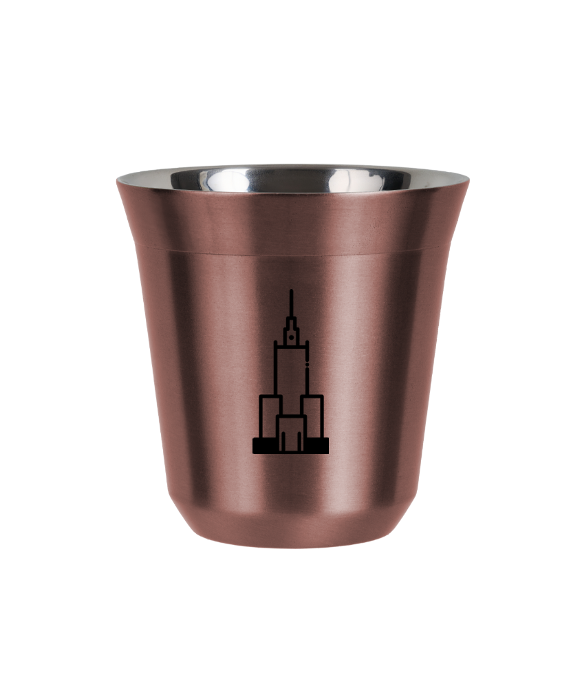 R?owy kubek zloto 150 ml, PALAC KULTURY I NAUKI (czarny) kubek termiczny na kawe | 65,00 zł