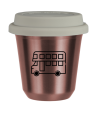 R?owy kubek zloto 150 ml, AUTOBUS (czarny) z pokrywka biala kubek termiczny na kawe | 70,00 zł