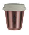 R?owy kubek zloto 150 ml, BIG BEN (czarny) z pokrywka biala kubek termiczny na kawe | 75,00 zł
