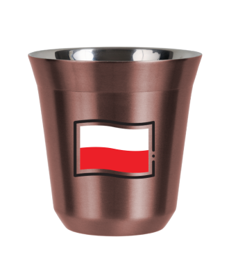 R?owy kubek zloto 150 ml, FLAGA POLSKI