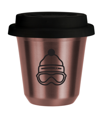 R?owy kubek zloto 150 ml, CZAPKA (czarny) z pokrywka czarna