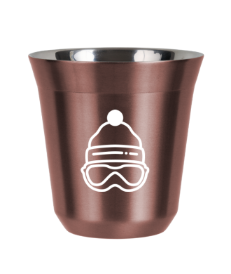 R?owy kubek zloto 150 ml, CZAPKA (bialy)
