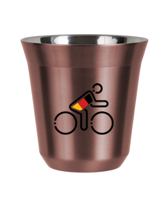 R?owy kubek zloto 150 ml, KOLARZ W NIEMIECKICH BARWACH (czarny)