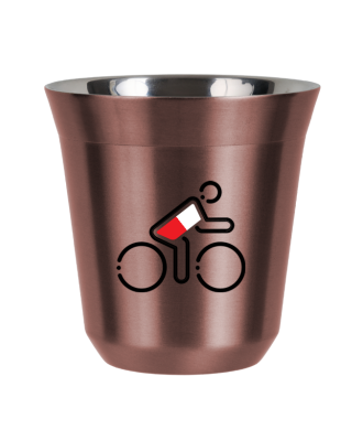 R?owy kubek zloto 150 ml, KOLARZ W POLSKICH BARWACH
