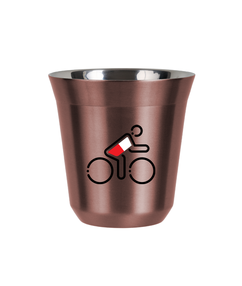 R?owy kubek zloto 150 ml, KOLARZ W POLSKICH BARWACH kubek termiczny na kawe | 70,00 zł