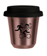 R?owy kubek zloto 150 ml, SPORTY (czarny) z pokrywka czarna kubek termiczny na kawe | 75,00 zł