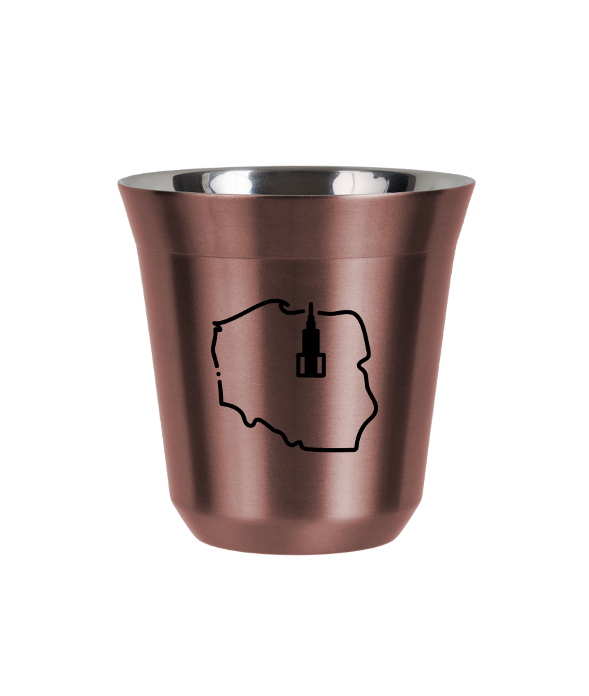 R?owy kubek zloto 150 ml, POLSKA kubek termiczny na kawe | 70,00 zł