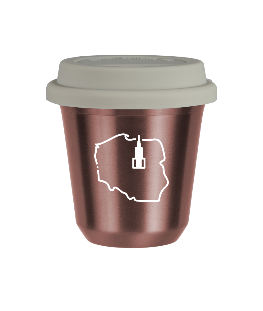 R?owy kubek zloto 150 ml, POLSKA (bialy) z pokrywka biala kubek termiczny na kawe | 75,00 zł R?owy kubek zloto 150 ml, POLSKA (bialy) z pokrywka biala kubek termiczny na kawe | 75,00 zł