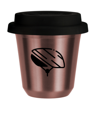 R?owy kubek zloto 150 ml, KASK z pokrywka czarna