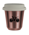 R?owy kubek zloto 150 ml, ROWER 1 (czarny) z pokrywka biala kubek termiczny na kawe | 75,00 zł