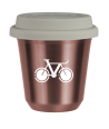 R?owy kubek zloto 150 ml, ROWER 1 (bialy) z pokrywka biala kubek termiczny na kawe | 75,00 zł