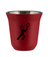 Kubek czerwony mat 150 ml, TENIS 1 (czarny) kubek termiczny na kawe | 65,00 zł