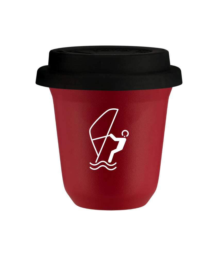 Kubek czerwony mat 150 ml, SPORTY WODNE (bialy) z pokrywka czarna kubek termiczny na kawe | 70,00 zł Kubek czerwony mat 150 ml, SPORTY WODNE (bialy) z pokrywka czarna kubek termiczny na kawe | 70,00 zł
