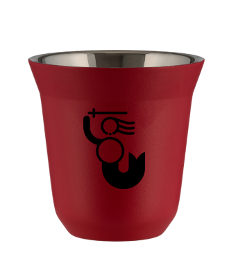 Kubek czerwony mat 150 ml, WARSZAWSKA SYRENKA