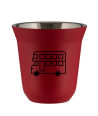 Kubek czerwony mat 150 ml, AUTOBUS (czarny) kubek termiczny na kawe | 65,00 zł