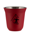 Kubek czerwony mat 150 ml, SNOWBOARD (czarny) kubek termiczny na kawe | 65,00 zł