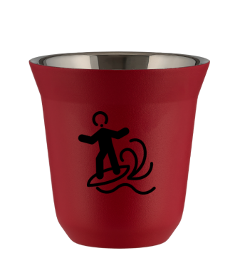 Kubek czerwony mat 150 ml, WINDSURFING (czarny) kubek termiczny na kawe | 65,00 zł