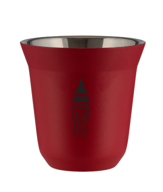Kubek czerwony mat 150 ml, BIG BEN (czarny)