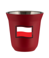 Kubek czerwony mat 150 ml, FLAGA POLSKI (czarny) kubek termiczny na kawe | 70,00 zł