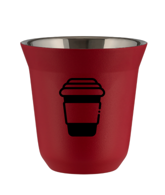 Kubek czerwony mat 150 ml, KUBEK