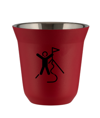 Kubek czerwony mat 150 ml, WSPINACZKA 1 (czarny)