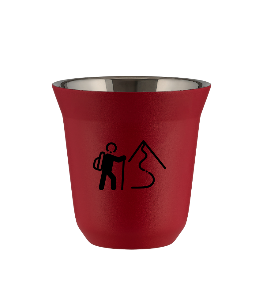 Kubek czerwony mat 150 ml, WSPINACZKA 2 (czarny) kubek termiczny na kawe | 70,00 zł