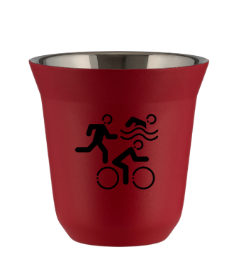 Kubek czerwony mat 150 ml, SPORTY