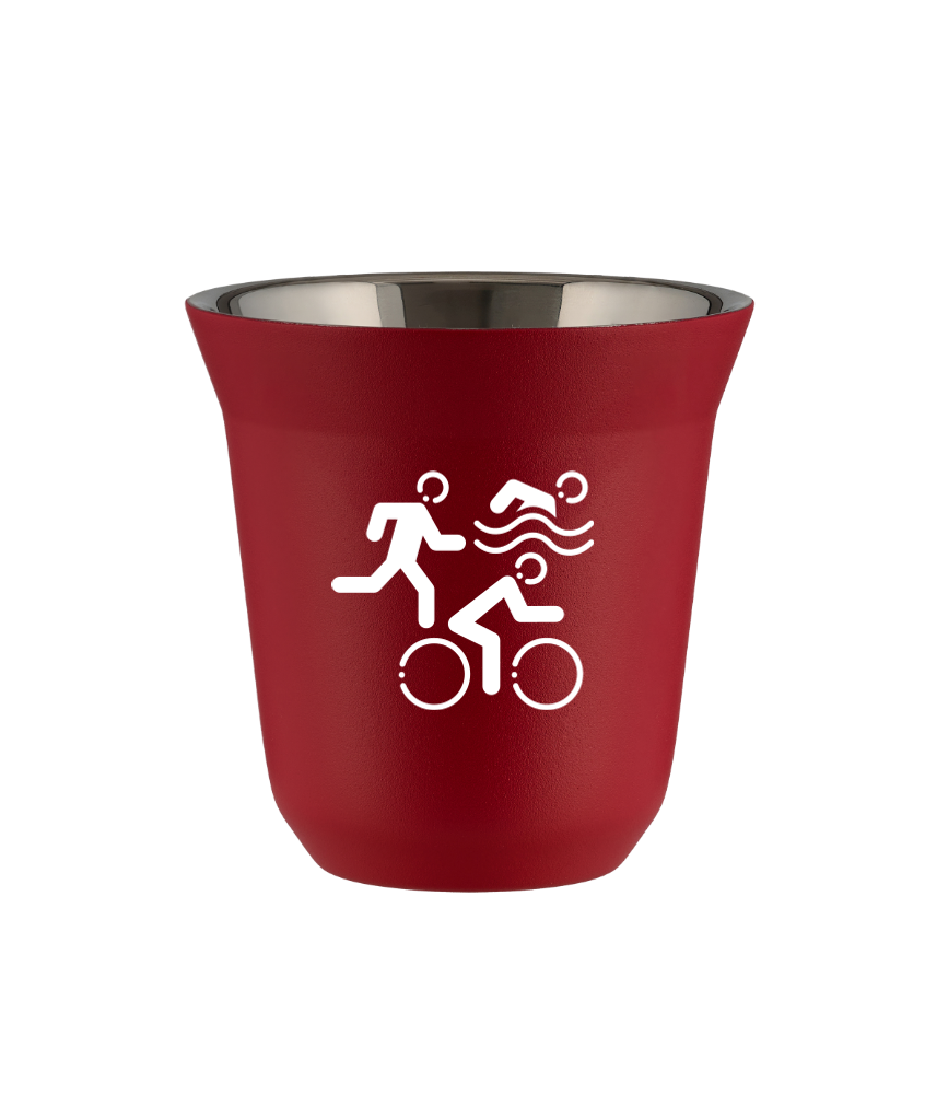 Kubek czerwony mat 150 ml, SPORTY (bialy) kubek termiczny na kawe | 70,00 zł