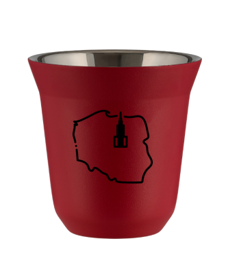 Kubek czerwony mat 150 ml, POLSKA (czarny)