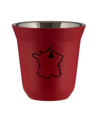 Kubek czerwony mat 150 ml, FRANCJA