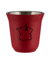 Kubek czerwony mat 150 ml, FRANCJA kubek termiczny na kawe | 70,00 zł