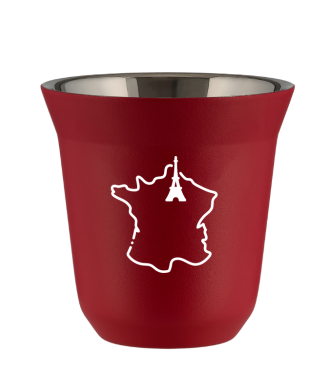 Kubek czerwony mat 150 ml, FRANCJA (bialy)