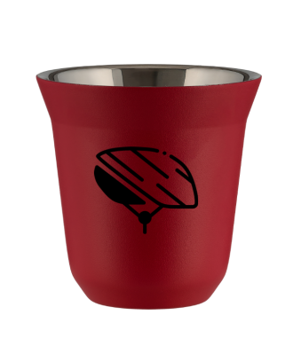 Kubek czerwony mat 150 ml, KASK