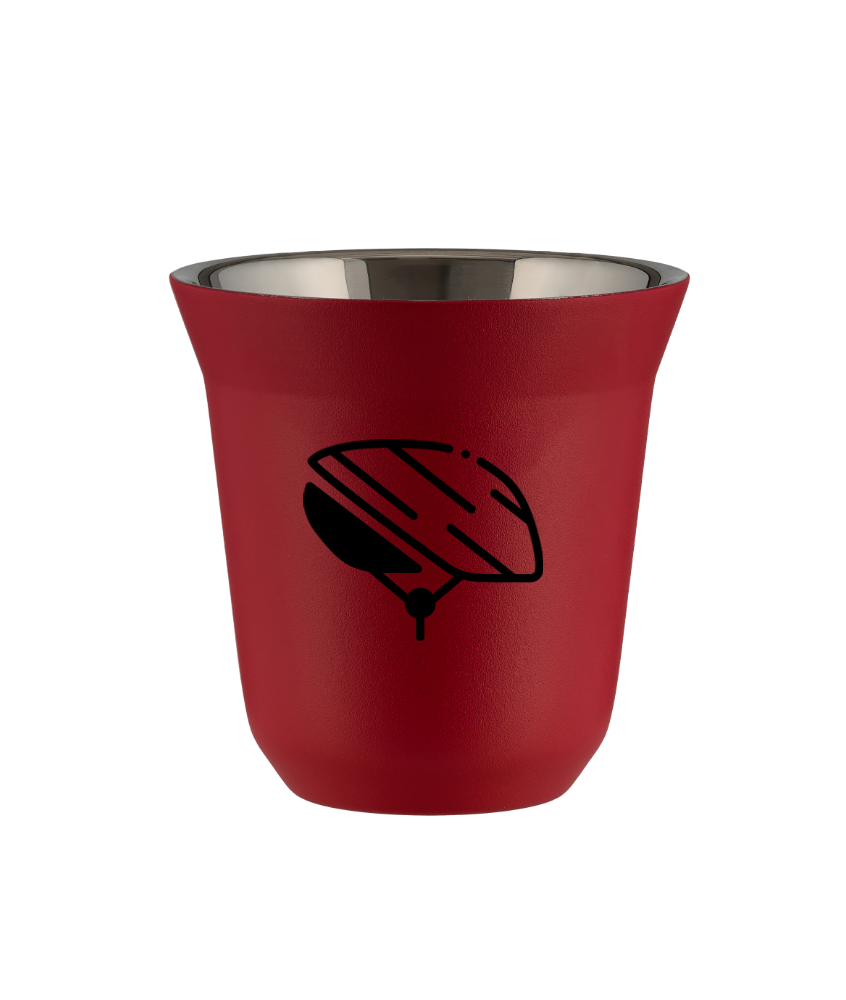 Kubek czerwony mat 150 ml, KASK kubek termiczny na kawe | 70,00 zł