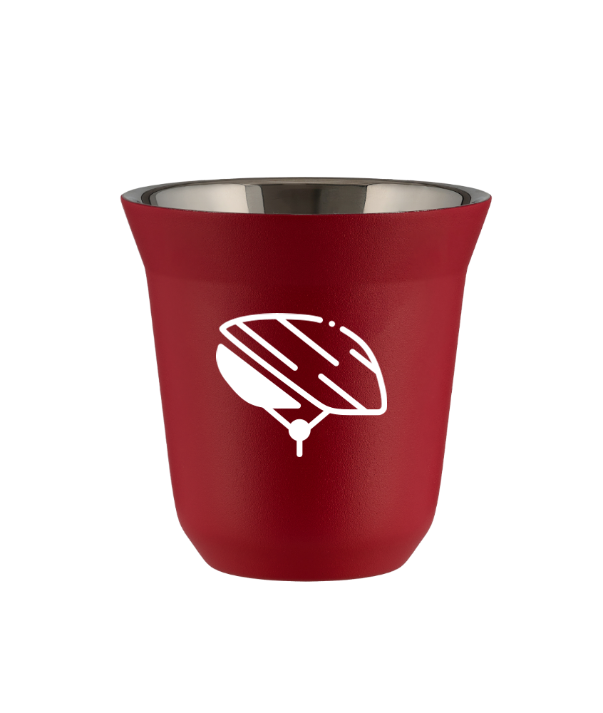 Kubek czerwony mat 150 ml, KASK (bialy) kubek termiczny na kawe | 70,00 zł