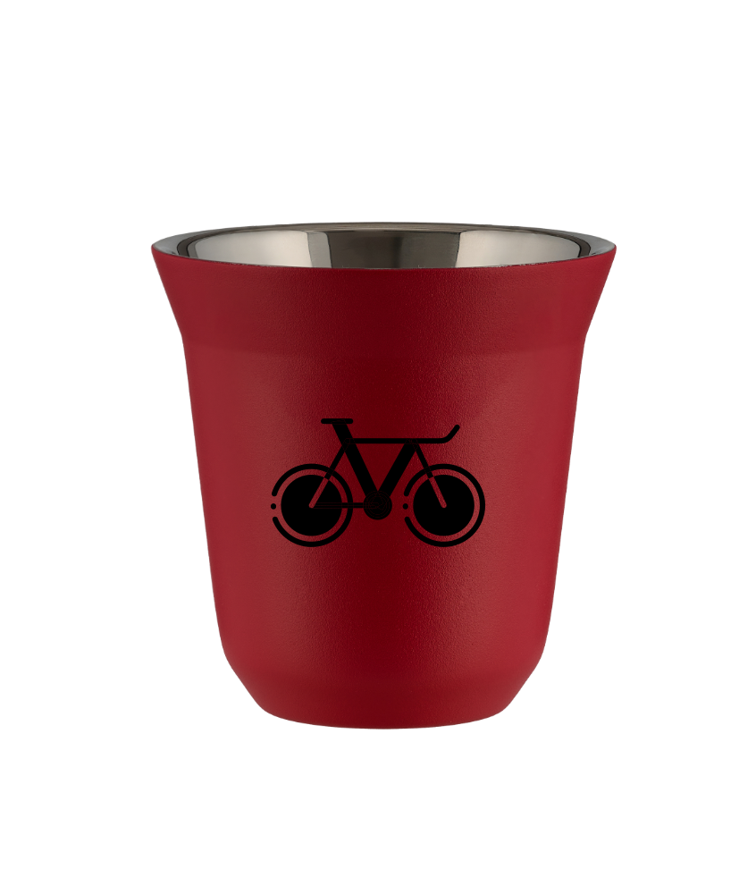 Kubek czerwony mat 150 ml, ROWER 1 kubek termiczny na kawe | 70,00 zł