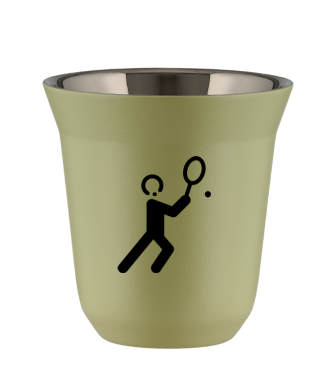 Kubek pistacjowy 150 ml, TENIS 1 (czarny)