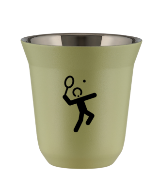Kubek pistacjowy 150 ml, TENIS 2 (czarny)