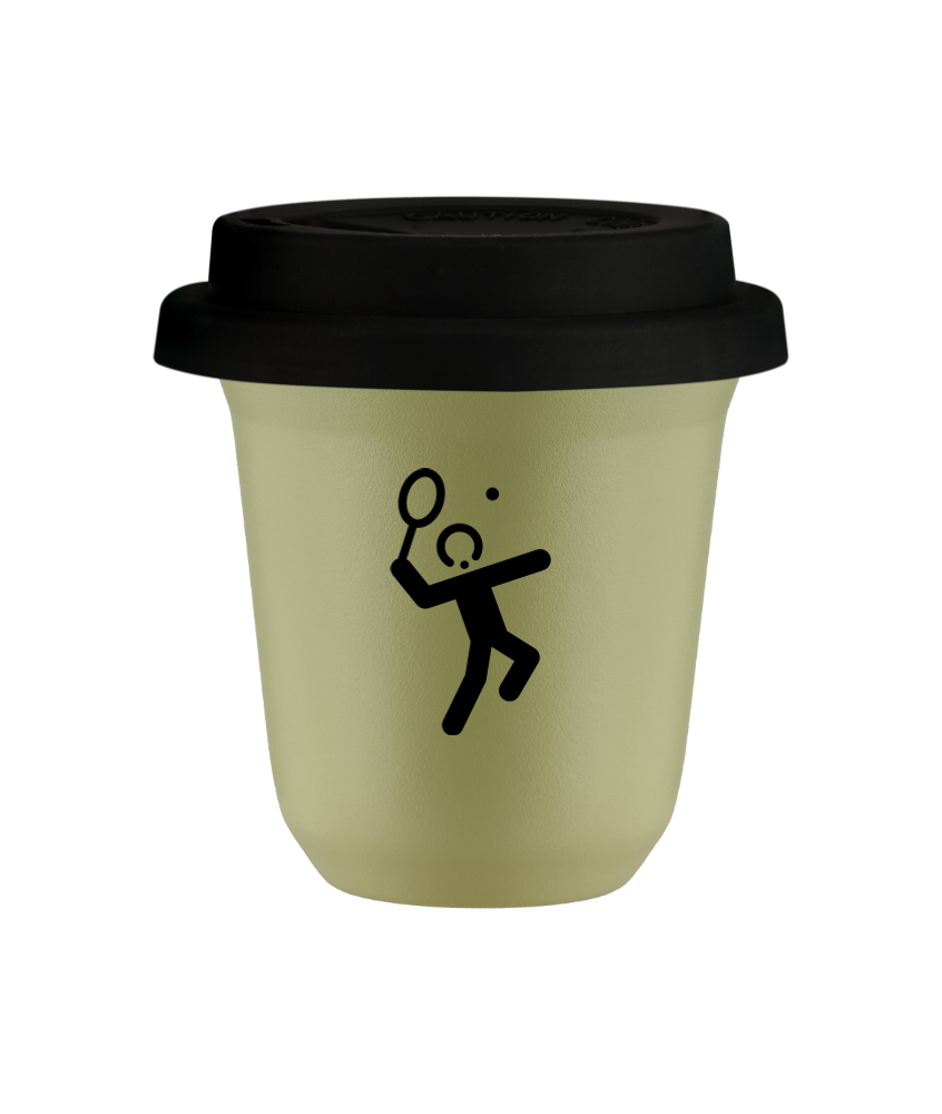 Kubek pistacjowy 150 ml, TENIS 2 (czarny) z pokrywka czarna kubek termiczny na kawe | 70,00 zł Kubek pistacjowy 150 ml, TENIS 2 (czarny) z pokrywka czarna kubek termiczny na kawe | 70,00 zł