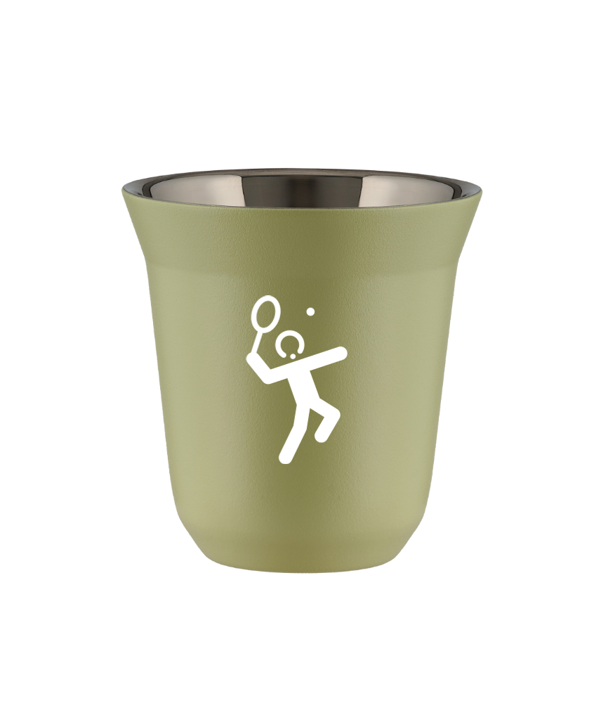 Kubek pistacjowy 150 ml, TENIS 2 (bialy) kubek termiczny na kawe | 65,00 zł