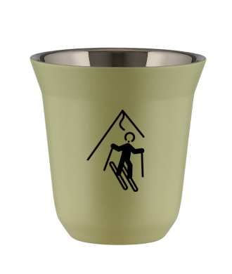 Kubek pistacjowy 150 ml, NARCIARSTWO (czarny)
