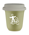 Kubek pistacjowy 150 ml, WINDSURFING (bialy) z pokrywka biala kubek termiczny na kawe | 70,00 zł