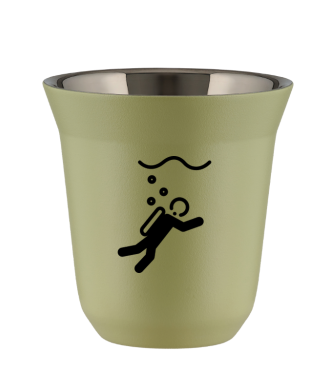 Kubek pistacjowy 150 ml, NURKOWANIE (czarny)