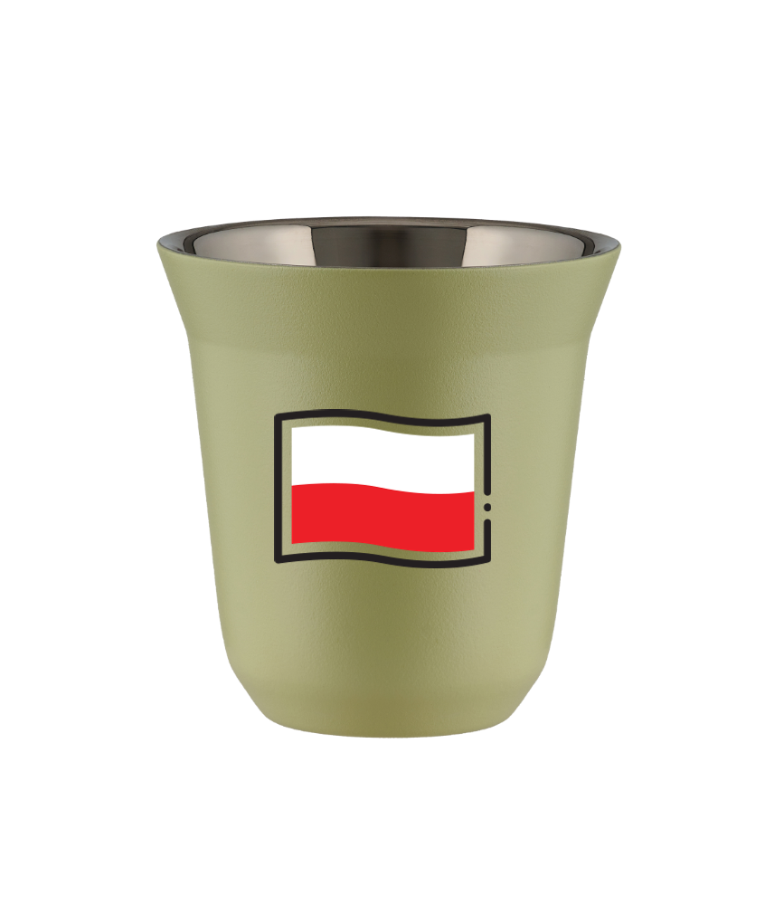 Kubek pistacjowy 150 ml, FLAGA POLSKI kubek termiczny na kawe | 70,00 zł Kubek pistacjowy 150 ml, FLAGA POLSKI kubek termiczny na kawe | 70,00 zł