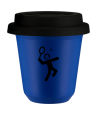 Kubek navy blue 150 ml, TENIS 2 (czarny) z pokrywka czarna kubek termiczny na kawe | 70,00 zł