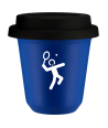 Kubek navy blue 150 ml, TENIS 2 (bialy) z pokrywka czarna kubek termiczny na kawe | 70,00 zł